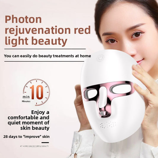 LED Red Light Therapy Face Mask - Anti-Aging Beauty Device